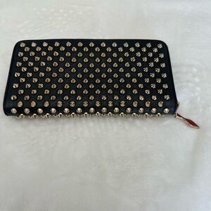 Christian Lounoutin Gold Spiked Panetton Wallet